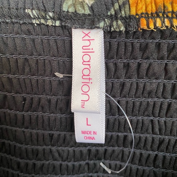 Xhilaration Black Floral Mini Summer Dress size Large NWOT - Picture 4 of 9